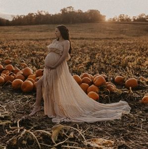 Silk Fairies Creations Paisley Beige maternity gown with slip small medium